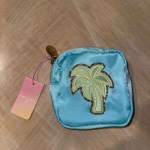 Stoney clover ln Blue Palm Tree Pouch